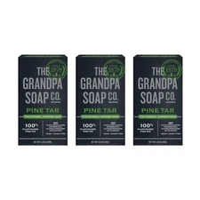 Grandpa's Pine Tar Bar Soap 3.25 Ounce (Pack of 3)