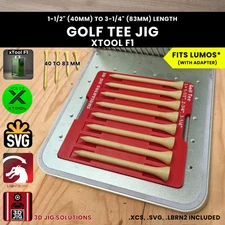 xTool F1 Golf Tee Jig | Laser Engraving Template for Wood & Plastic Tees