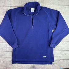 VTG Reebok Fleece Pullover 1/4 Zip S/M Fit Purple Retro 90s Made In USA Y2K