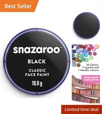 Non-Toxic Black Face and Body Paint, 18.8g Pot - Safe  Washable for All Ages