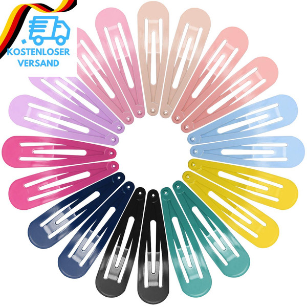 Haarspangen MäDchen, Funtopia 40 StüCk Haarspangen Damen Bunte Hair Clips Metall-image