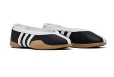 Size 6 Womens - Adidas Taekwondo Mei Black White Gum Ballet Shoes JR7031 NEW