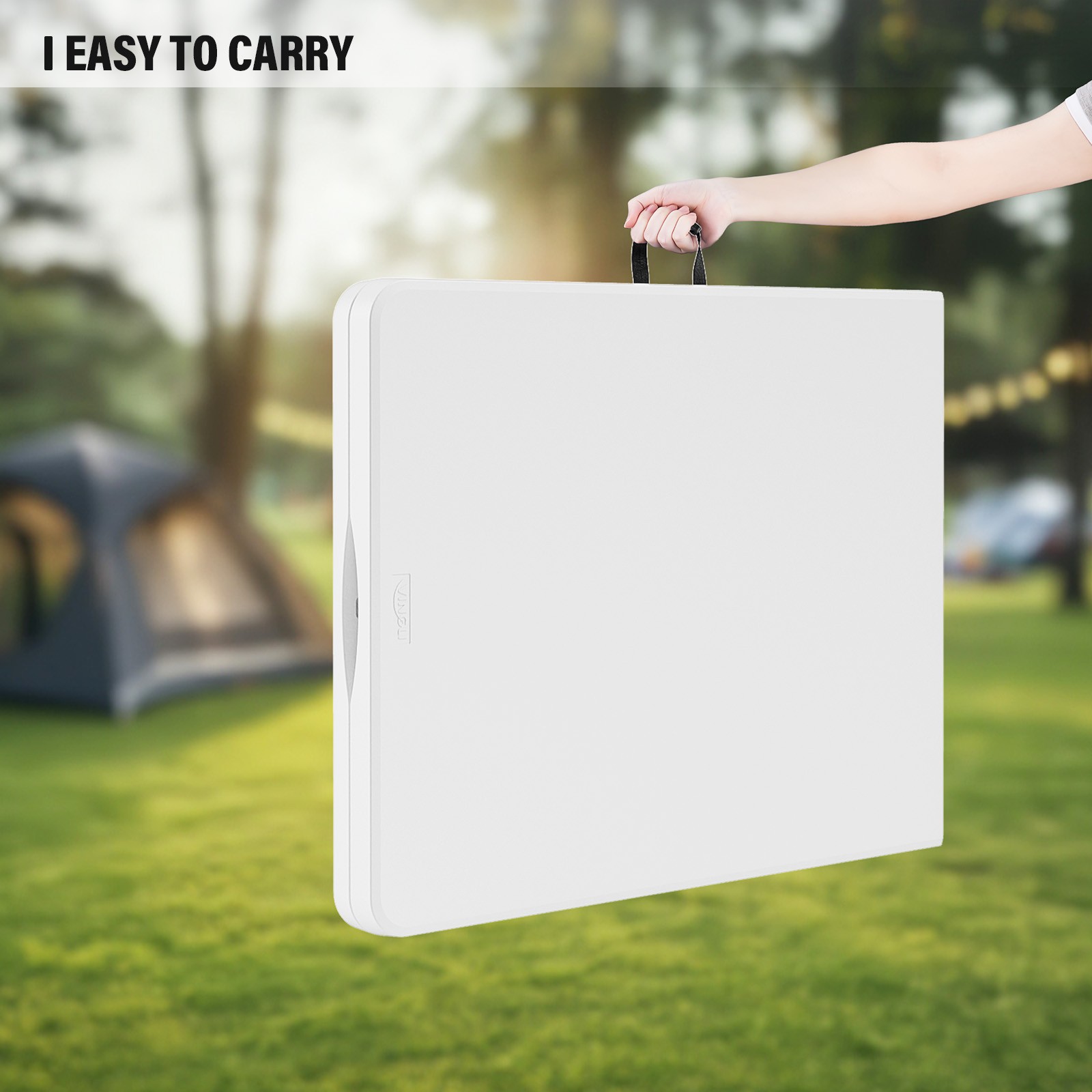 Folding 6 FT Portable Handle In/Outdoor Collapsible Plastic Long Table Party