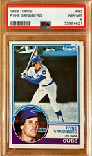 1983 Topps Baseball 83 Ryne Sandberg PSA 8