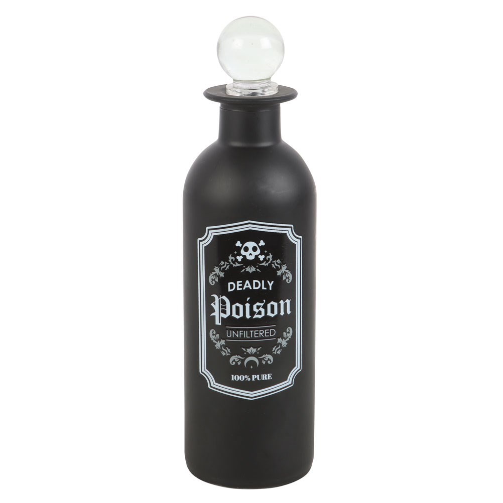 DEADLY POISON DECORATIVE GLASS POTION GLASS BOTTLE GOTHIC WITCH HORROR ORNAMENT