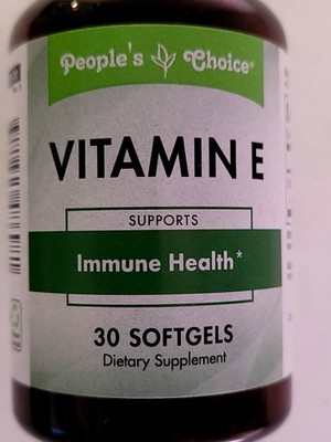 VITAMIN E Dietary Supplement 100 IU /Softgel 30 Softgels