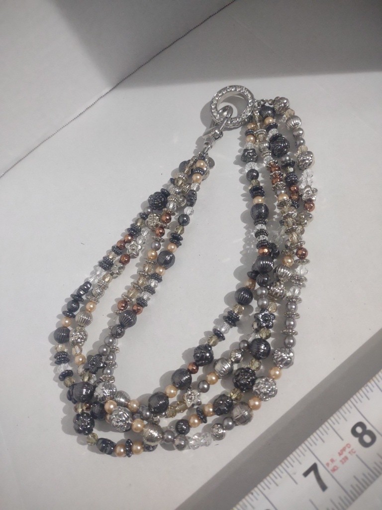 Statement Bead sparkling Multi Strand Necklace  /… - image 2