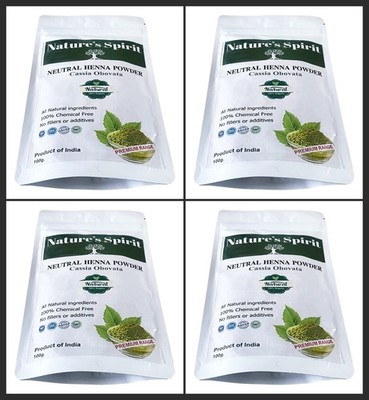 Cassia Obovata 400g -4 x 100g Neutral Henna (NO COLOUR) -Premium Triple Filtered