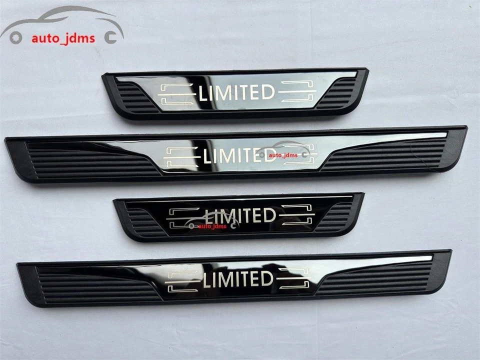 Para Subaru Accesorios Acero Negro Protector Alféizar Puerta Placa Desgaste Coche Adhesivo Foto 2 de 4