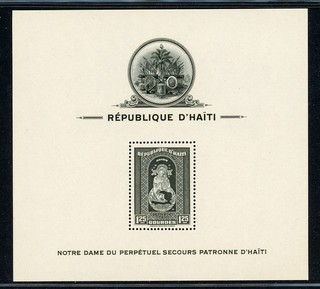 LATIN AMERICA MNH S/S Minisheets: HAITI Scott #C21a Madonna Issue PERF CV$5
