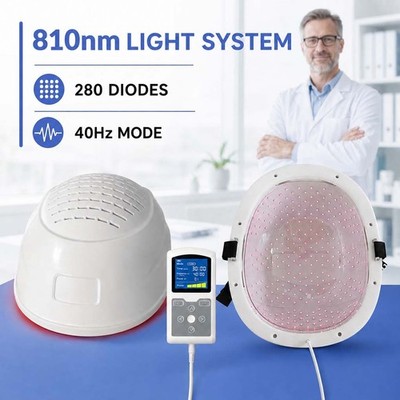 810nm Photobiomodulation Helmet 15W 280 Diodes for Stroke Alzheimer Memory Loss