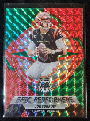 2023 Panini Mosaic Joe Burrow Epic Performers Green Mosaic #EP-JB Cincinnati