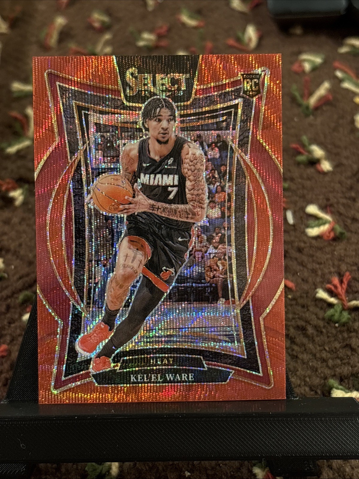 2024-25 Panini Select - Concourse Kel'el Ware Rookie #66 Red Wave Prizm (RC)