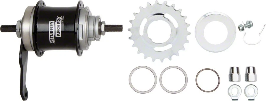 Sturmey Archer S2C Duomatic 2-Sp Coaster Brake Hub, 32h 116mm OL