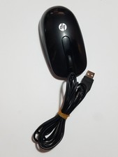 Black Original HP USB A Laptop Desktop Computer Wired Optical Mouse Replacement