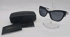 Versace 4417 U Black Cat Eye Sunglasses 5358/87  Case 56 19 140mm New