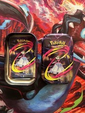 Pokemon TCG Empty Mega Evolution Heroes Mini Tin No Packs Sticker & Card Only