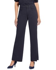 Nydj Teresa Overdye Black Wide Leg Jean Women's