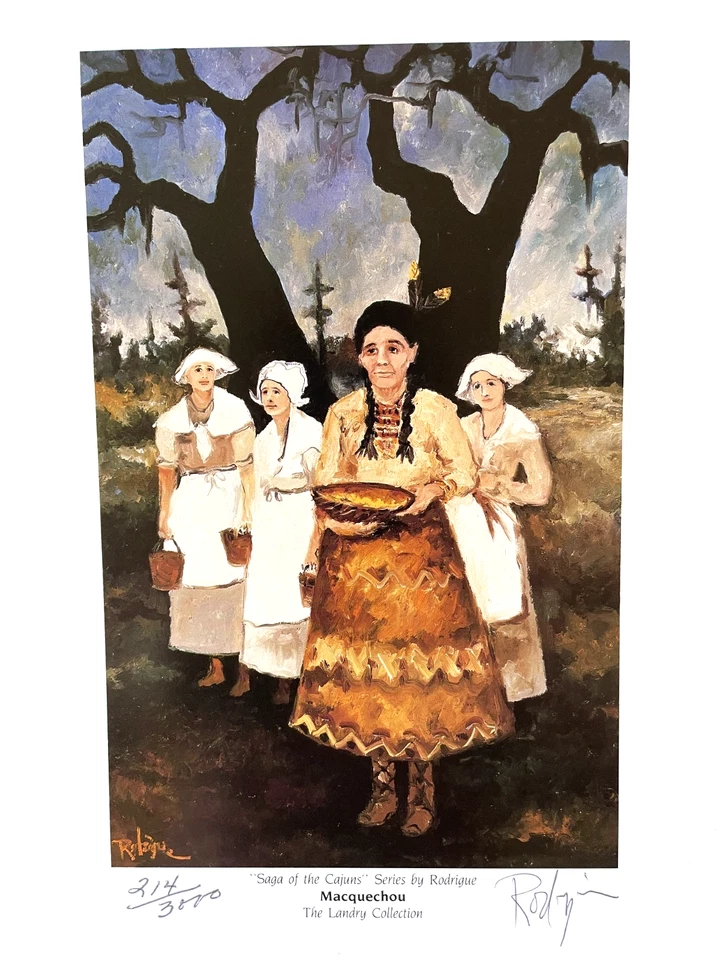 GEORGE RODRIGUE SAGA DE LOS CAJUNES MACQUECHOU FIRMADA A MANO POR RODRIGUE 8x10 Foto 2 de 4
