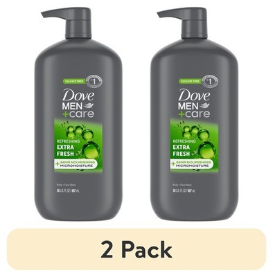 (2 Pack)  Body and Face Wash Men'S Body Wash Refreshing Extra Fresh with 24-Hour