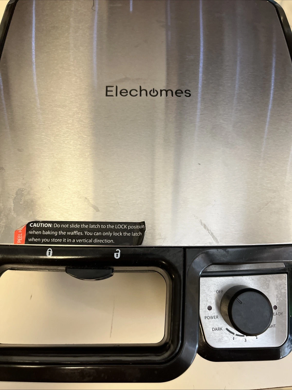 Elechomes 4-Slice Belgian Waffle Maker, Removable Top/Bottom Plates TESTED