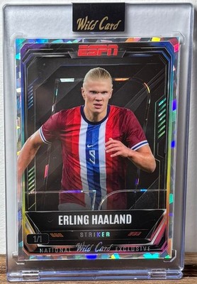 Erling Haaland Rainbow Cracked Ice 1/1 Wild Card ESPN Black National Exclusive