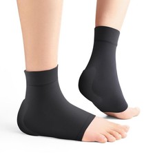 Achilles Tendonitis Support Heel Protector - Compression Padded Sleeve Socks -