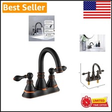 Luxury Oil Rubbed Bronze 2 Handle Bath Faucet with Easy Installation Features
