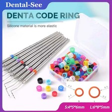 200Pcs Dental Hygienist Instrument Silicone Color Code Rings Autoclavable S L
