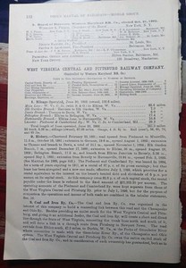 ~1904 Train Report WEST VIRGINIA CENTRAL & PITTSBURGH RAILWAY Belington Davis WV