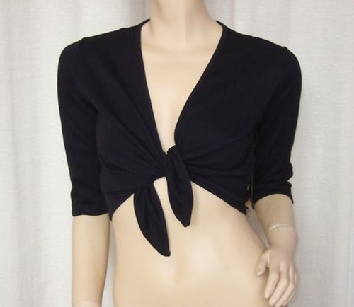Wrap Jacket High Quality Black Size XS/164 *NEW* Intermezzo 6120