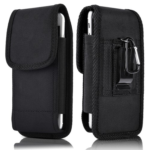 Funda lateral con clip de nailon negra resistente funda para teléfono celular - Imagen 11 de 46