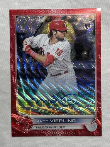 2022 Topps Chrome Rookie Auto Red Wave Refractor 4/5 Matt Vierling RA/MV