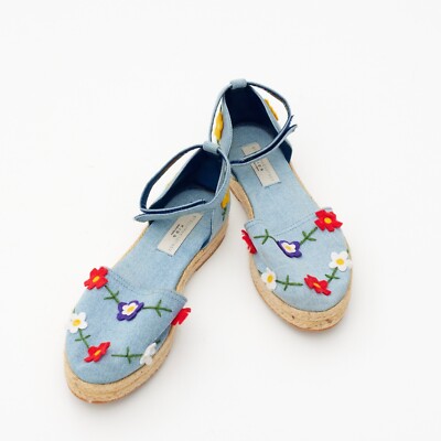 Stella McCartney Kids Espadrilles Girls Blue Denim Size EU 35 / US 3.5