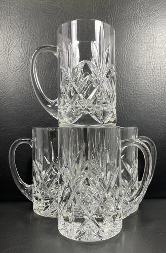 Chrystal Tankards Beer Steins Mugs Set Of 4 Multiple Sets Shannon?