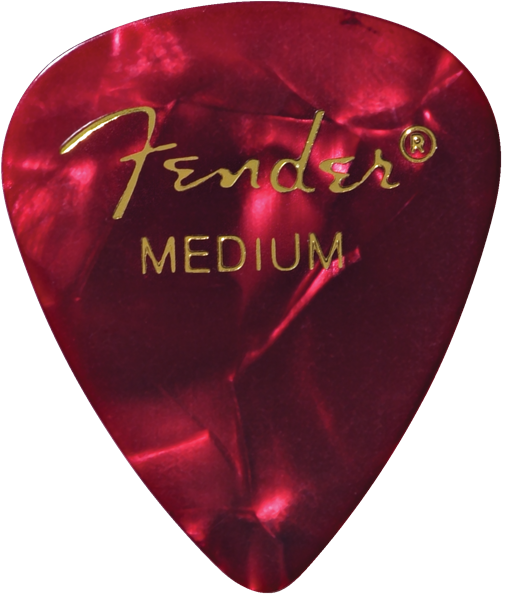 Fender Red Moto Medium Guitar Picks 12-Pack Celluloid Premium