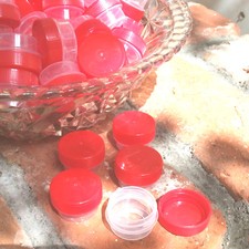 50 RED Cap JARS container Used for Hummingbird feeders 1 tsp 1/4 oz USA  3301