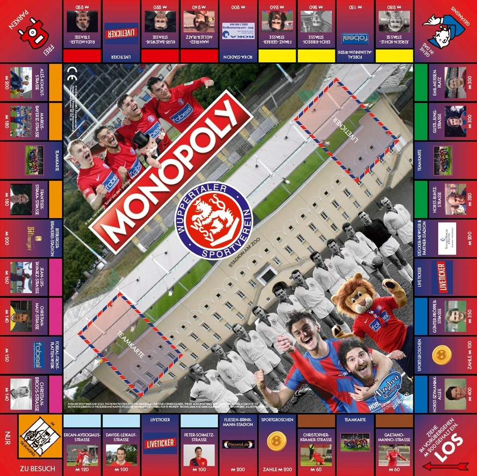 Monopoly Wuppertaler Sv Wsv Fútbol Juego de Mesa - Imagen 3 de 4