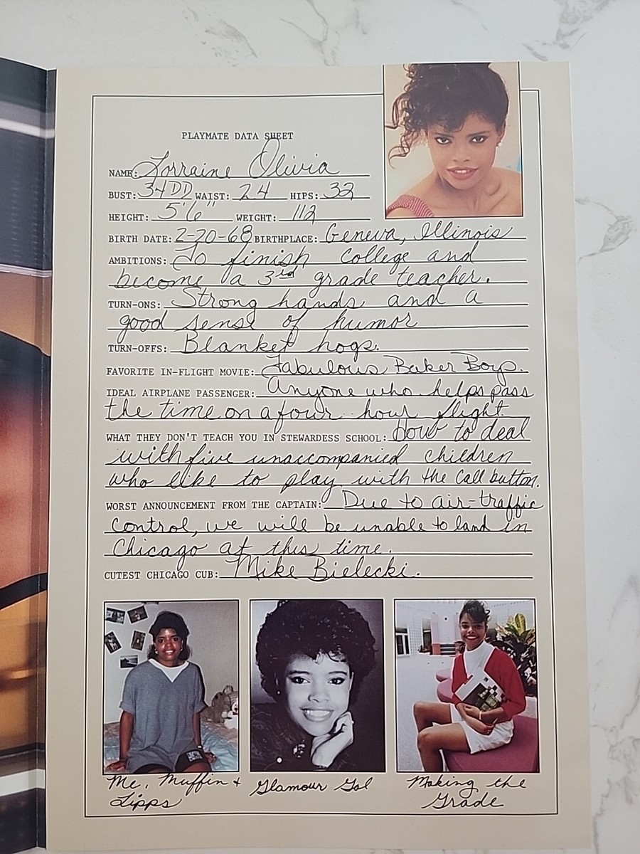 1990 November PLAYBOY Mickey Mackenzie, Lorraine Olivia Centerfold