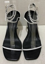 MANNING CARTELL Tie Around Sandals - White / Black - Sz 40 / UK 7 / US10 / AUS 9