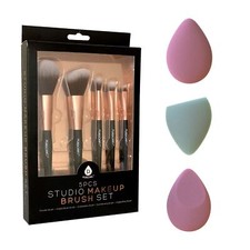 5-Piece Studio Makeup Brush Set 3-Pack Beauty Makeup Sponge Blenders Flawles