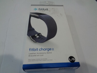 Fitbit Charge Accessory Band, Leather, Indigo, LARGE NEW lb