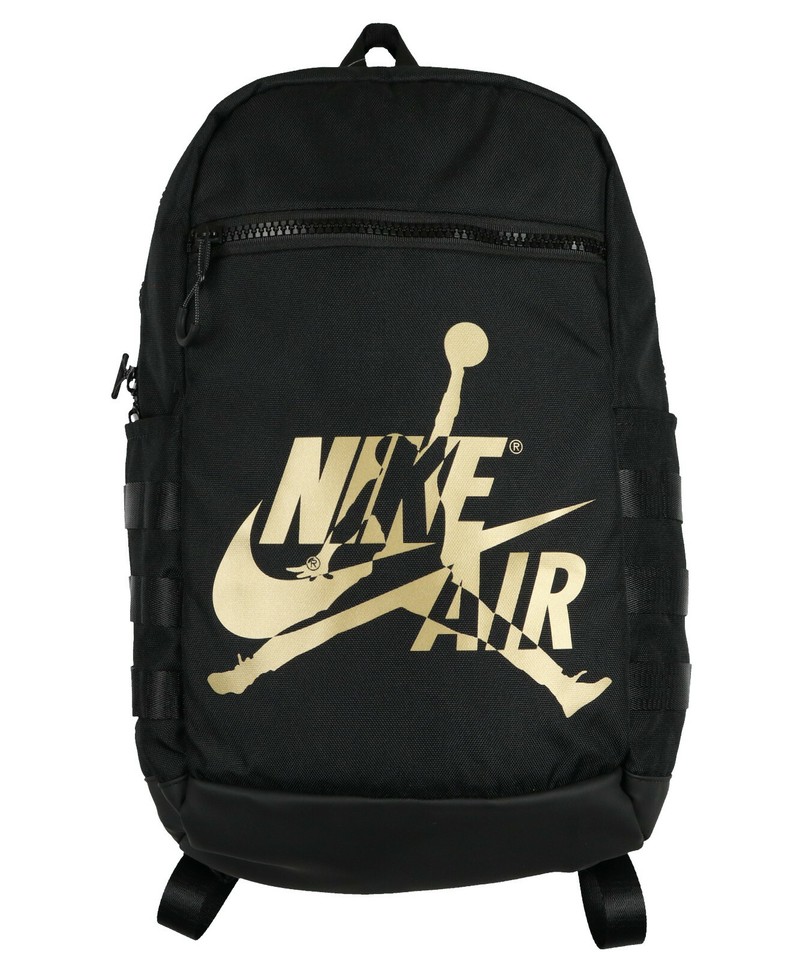 nike black and gold bag