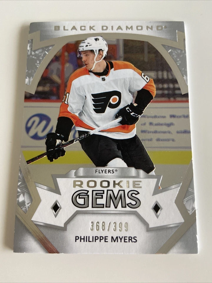 NHL Card-Philippe Myers-Rookie Gems xxx/399-Black Diamond 2019-20-Flyers - Bild 1 von 2