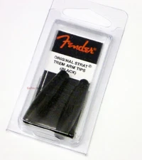 Genuine Fender Stratocaster Strat BLACK Tremolo/Trem Arm Tips - Pack of 2