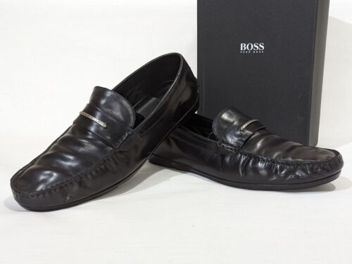 Hugo Boss 100% soft leather Moccasin Driving Shoes, size 9 (can fit regular 10) - Photo 1 sur 9