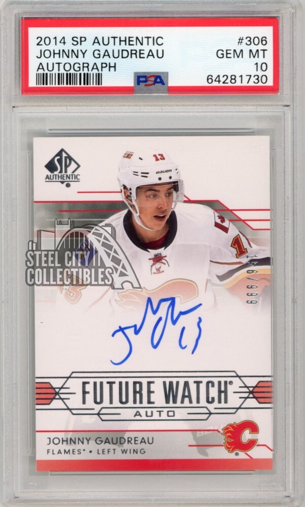 Johnny Gaudreau 2014-15 UD SP Authentic Future Watch Autograph Card /999 PSA 10