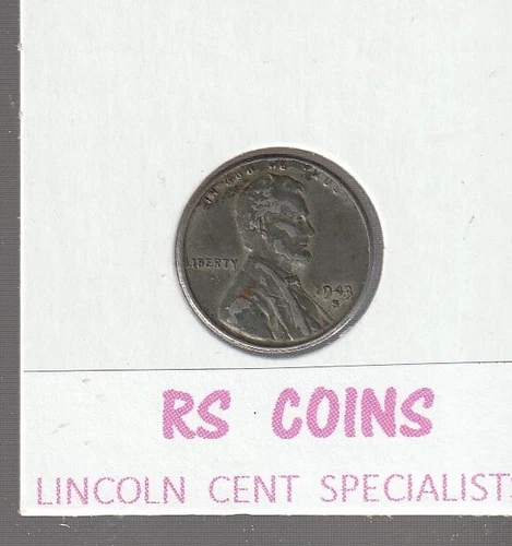 1943S 1944S 1945S 1946S 1947S  ~ 5 coin  LINCOLN PENNY SET / all grade VERY FINE