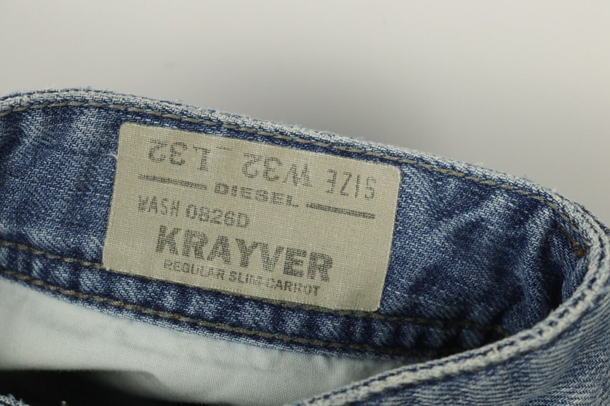 DIESEL KRAYVER Denim Wash 0826D REGULAR SLIM CARROT Jeans W32 L32 