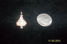 Vintage Christmas Tree Sterling Silver 925 Charm Pendant